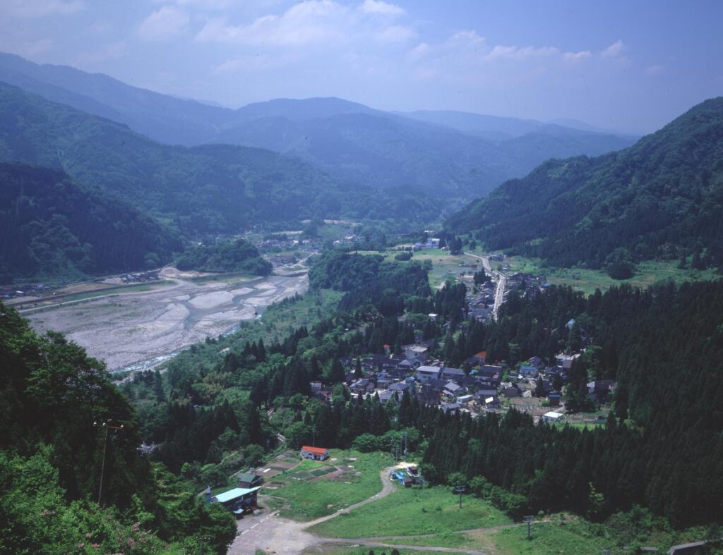 View of Ashikuraji, a settlement that supported Tateyama worship