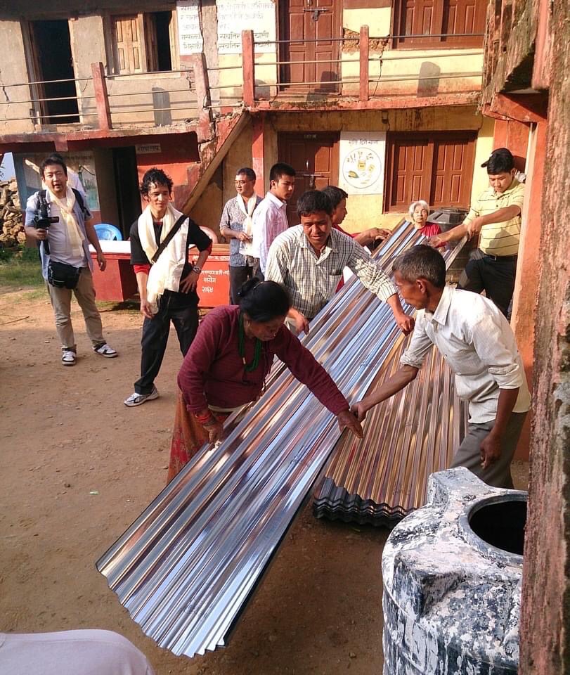 Distributing reconstruction materials delivered from Japan