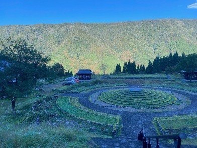 Distant view of Meditation Village in Toga, Nanto City