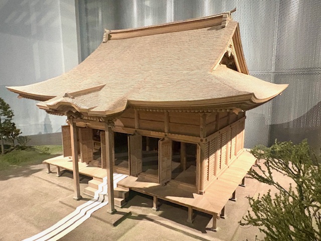 Reconstructed model of the Uba Hall, displayed as a diorama at the Tateyama Museum